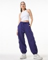 Shop Women's Skipper Blue Super Loose Fit Brushed Joggers