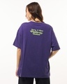 Shop Women's Skipper Blue Weekend Plants Graphic Printed Oversized T-shirt-Full