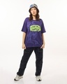 Shop Women's Skipper Blue Weekend Plants Graphic Printed Oversized T-shirt