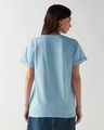 Shop Women's Sky Blue Art Is A Basic Need Typography Boyfriend T-shirt-Design