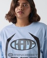 Shop Women's Sky Blue Champ Graphic Printed Oversized Plus Size T-shirt