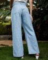 Shop Women's Sky Blue Embellished Straight Fit Distressed Jeans-Design