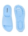 Shop Women's Sky Blue Platform Sliders