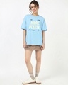 Shop Women's Sky Blue Sugar Please Typography Oversized T-shirt