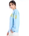 Shop Women's Sky Blue Take a Nap Graphic Printed Oversized Sweatshirt-Full