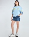 Shop Women's Sky Blue Take a Nap Graphic Printed Oversized Sweatshirt