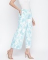 Shop Women's Sky Blue Tie & Dye Wide Leg Jeans-Design