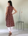 Shop Women's Sleeveless Button Down Mandarin Collar Side Slit Kurta-Full