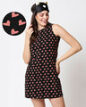 Shop Women's Sleeveless Heart All Over Printed Night Dress-Front