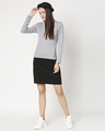 Shop Women's Slip Dress with Grey Turtle Neck Top