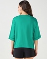 Shop Women's Slushy Green Oversized Crop T-shirt-Design