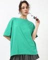 Shop Women's Slushy Green Oversized T-shirt-Front