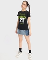 Shop Women's Black Snoopy illusion Graphic Printed T-shirt-Full