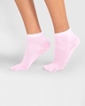 Shop Women's Solid Baby Pink Ankle Length Socks-Front