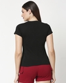 Shop Women's Solid Black Lounge T-Shirt-Full