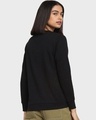 Shop Women's Solid Black Oversized Sweatshirt-Design
