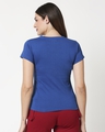 Shop Women's Solid Blue Lounge T-Shirt-Design
