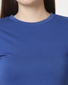 Shop Women's Solid Blue Lounge T-Shirt