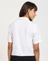 Shop Women's Solid Casual Half Sleeve White Shirt-Full