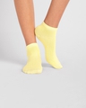 Shop Women's Solid Cream Yellow Ankle Length Socks-Full