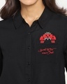 Shop Women's Black Embroidered Shirt