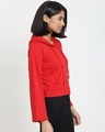 Shop Women's Red Flare Sleeves Hoodie-Full