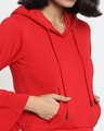 Shop Women's Red Flare Sleeves Hoodie
