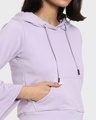 Shop Women's Purple Flare Sleeves Hoodie