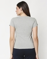 Shop Women's Solid Grey Loune Slim Fit T-Shirt-Design