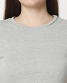 Shop Women's Solid Grey Loune Slim Fit T-Shirt