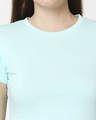 Shop Women's Solid Light Blue Lounge T-Shirt