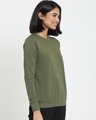 Shop Women's Olive Relaxed Fit Sweatshirt