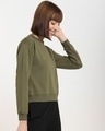 Shop Women's Olive Short Sweatshirt-Design