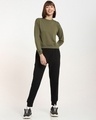 Shop Women's Olive Short Sweatshirt