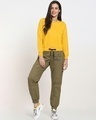 Shop Women's Yellow Sweatshirt With Tie Up-Full