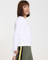 Shop Women's Solid Short White Sweatshirt-Design
