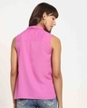 Shop Women's Solid Sleeveless Casual Pink Shirt-Full