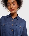 Shop Women's Blue Waist Top