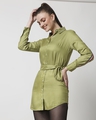 Shop Women's Green Tape Tunic Dress-Front