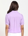 Shop Women's Purple Tie Hem Casual Shirt-Full