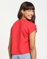Shop Women's Solid V-Neck Half Sleeve Red Casual Shirt-Design