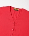 Shop Women's Solid V-Neck Half Sleeve Red Casual Shirt