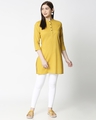 Shop Women's Solid Yellow Short Kurta