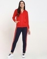 Shop Women's Red Zipper Hoodie-Full