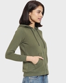 Shop Women's Olive Zipper Hoodie-Design