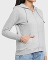 Shop Women's Grey Zipper Hoodie