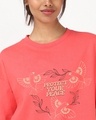 Shop Women's Spiced Coral Pink Peace Graphic Printed Oversized T-shirt