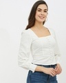Shop Women's Square Neck Full Sleeve Solid Top-Full