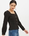 Shop Women's Square Neck Full Sleeve Solid Top-Full