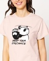 Shop Women's Stay Away Panda Boyfriend T-Shirt-Front